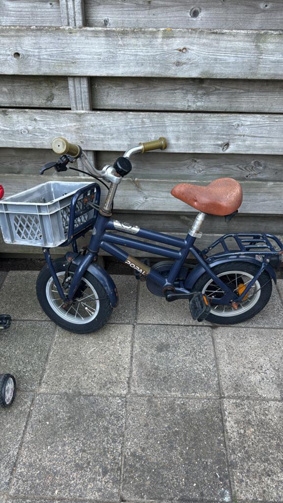 Popal kinderfiets 12 inch met mandje - Peuter/Kleuter, Ophalen, Gebruikt, Terugtraprem, Minder dan 16 inch