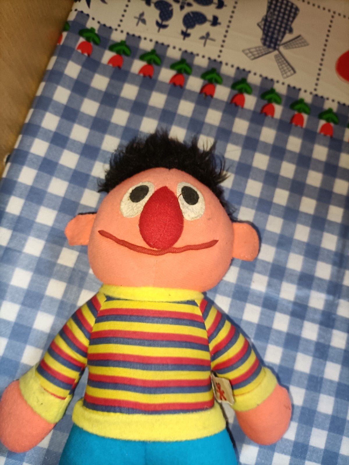 Oude Ernie knuffel uit 1983 Berengoed, Ophalen of Verzenden, Zo goed als nieuw, Overige typen
