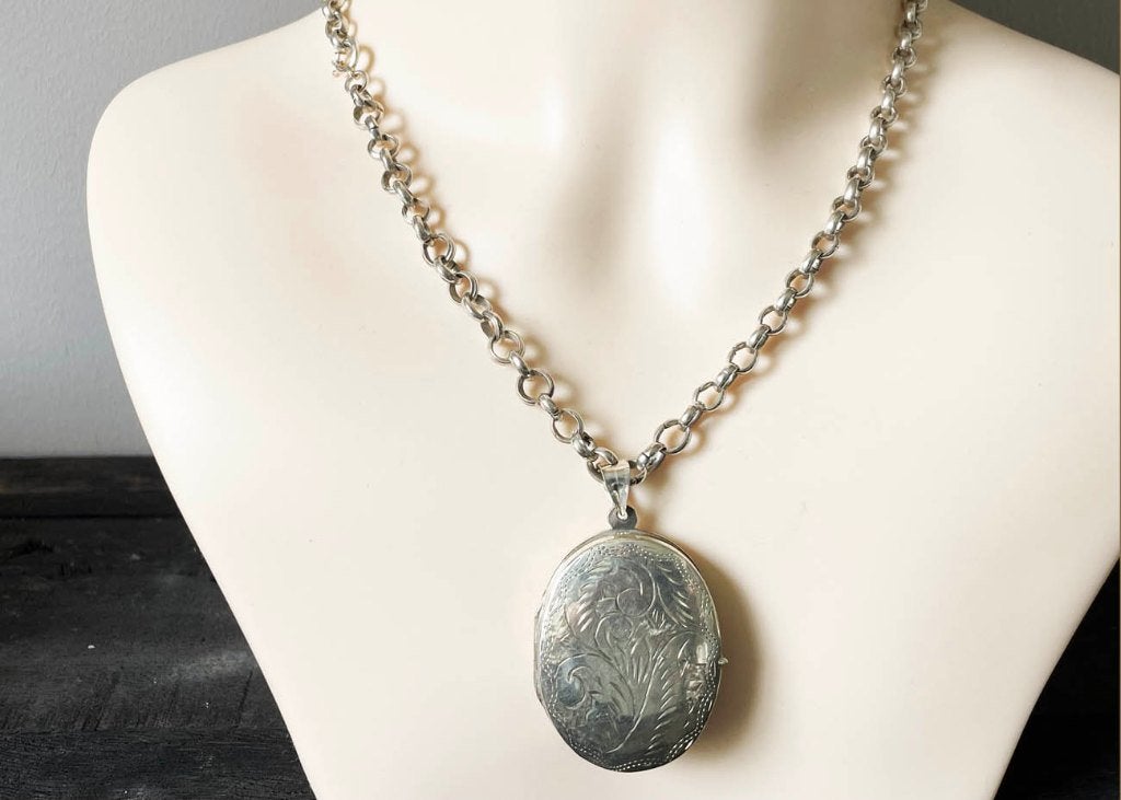 Zilveren Jasseron Ketting met  Zilveren 925, Medaillon, Ophalen of Verzenden, Zilver, Ketting