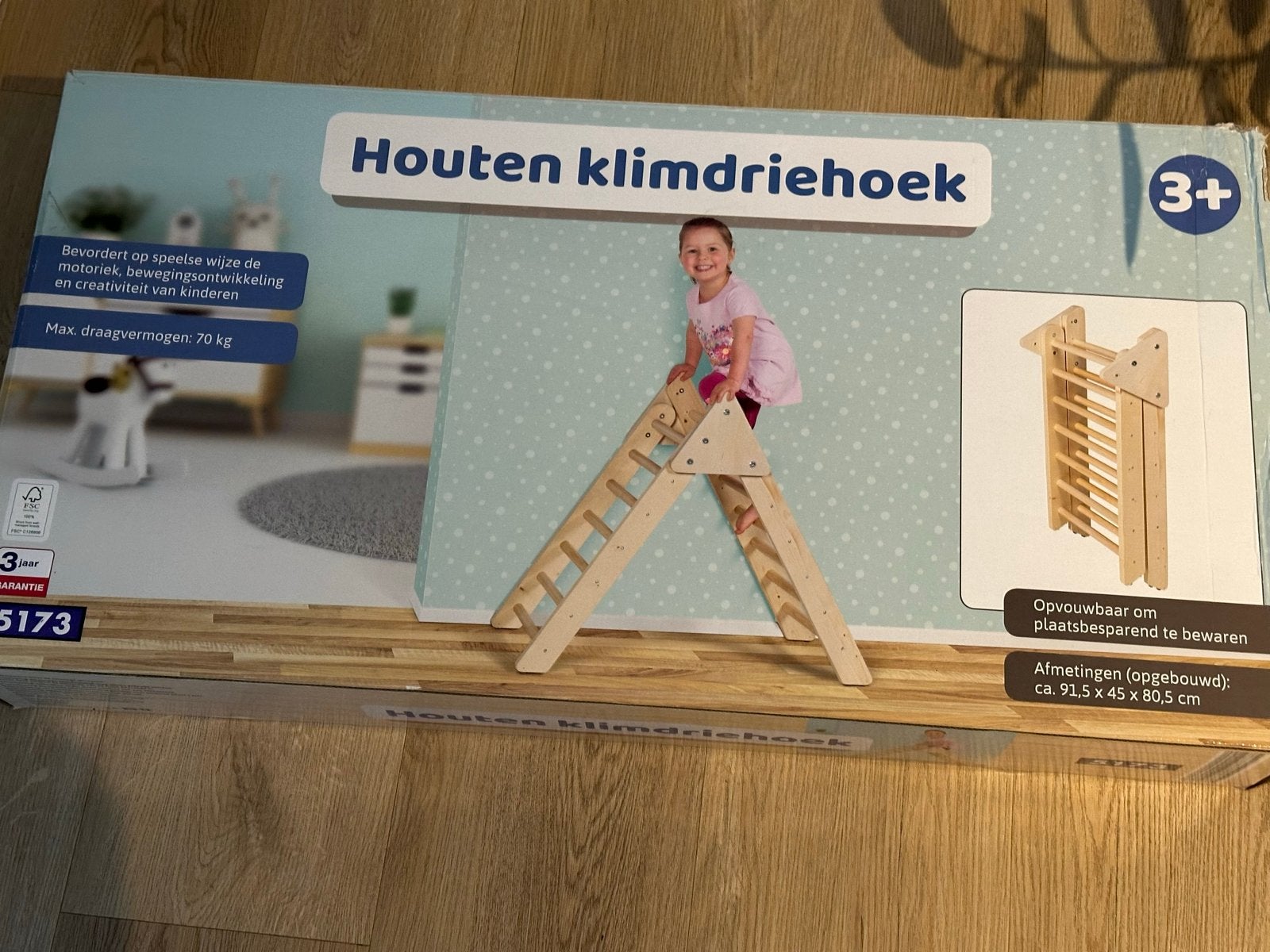 Nieuwe Houten Klimdriehoek - Ongebruikt en in doos, Ophalen, Nieuw, Klimwand
