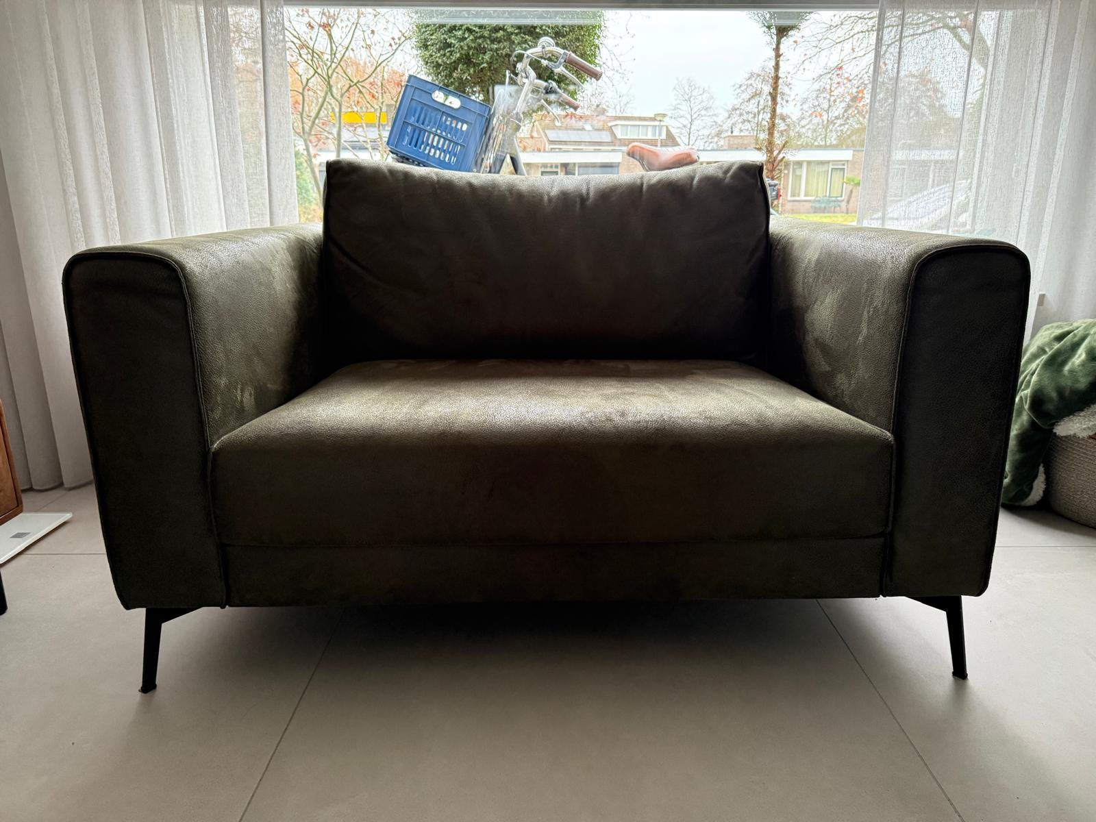 Klein bankje (1,5 zits), Huis en Inrichting, Fauteuils, Ophalen, Zo goed als nieuw, 75 tot 100 cm, Overige materialen