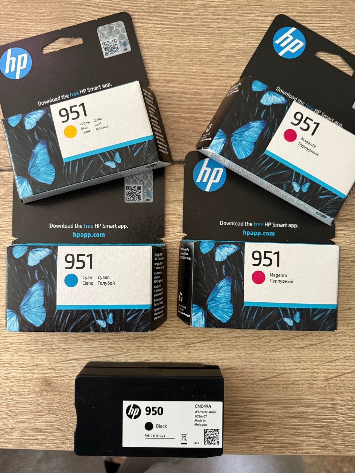HP 950/951 cartridges (nieuw) + GRATIS DEFECTE printer, Computers en Software, Ophalen of Verzenden, Nieuw, Cartridge, HP