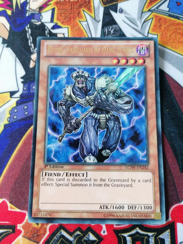 Beiige, Vanguard of Dark World - Ultra Rare LCJW - Yu-Gi-Oh, Ophalen of Verzenden, Zo goed als nieuw, Foil