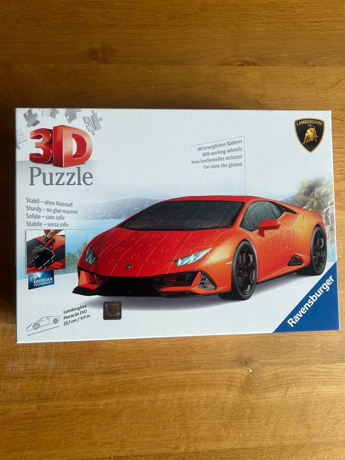 Ravensburger 3D puzzel auto lamborghini 140 stukjes, Ophalen of Verzenden, Meer dan 50 stukjes, Zo goed als nieuw, 6 jaar of ouder