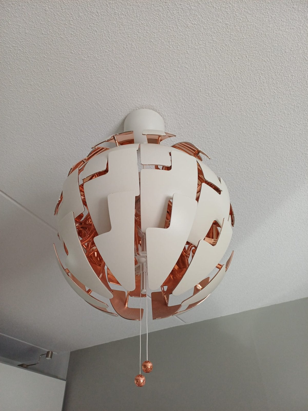 IKEA PS 2014 Hanglamp, wit/koperkleur, 35 cm, Modern, Zo goed als nieuw, Wit, IKEA