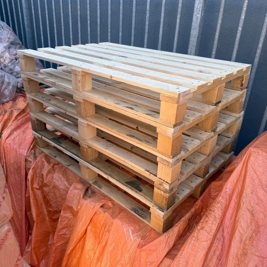 Pallets vuren / stookhout 17 stuks, Doe-het-zelf en Verbouw, Hout en Planken, Ophalen, 50 mm of meer, Minder dan 200 cm, Vuren