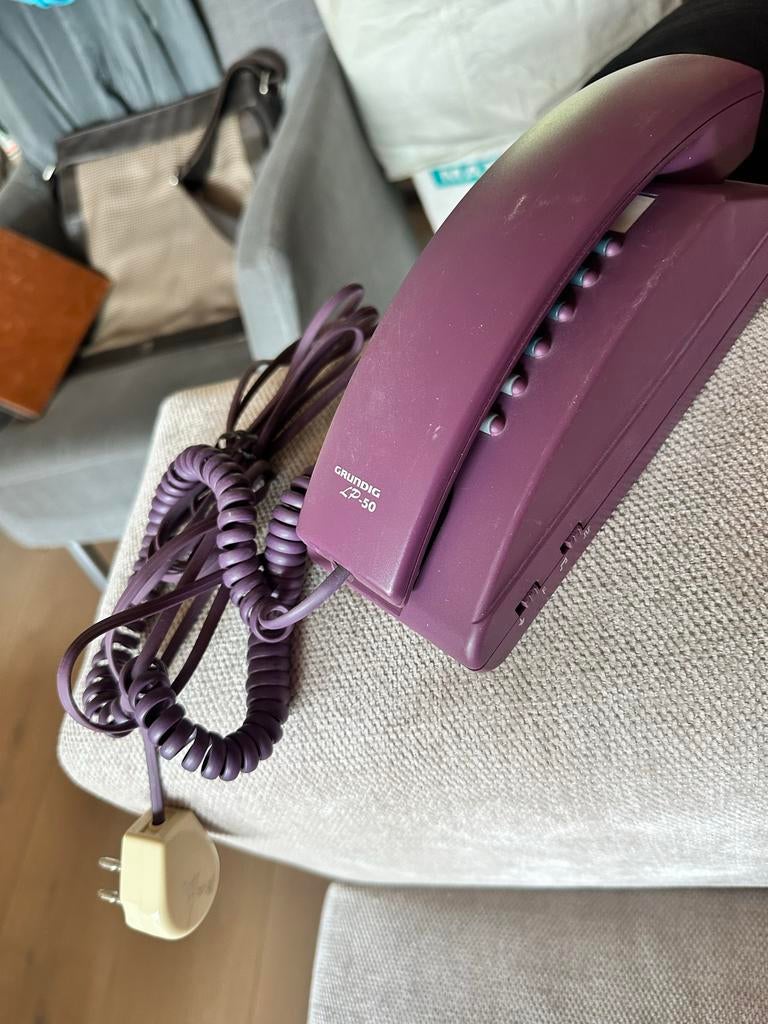 Grundig LP-50 paarse vintage telefoon, Ophalen of Verzenden, Gebruikt