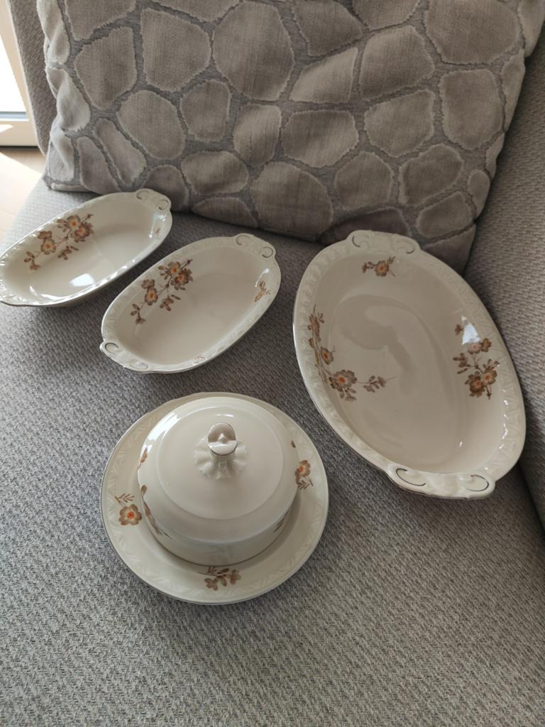 Vintage schalen en botervloot, Ophalen of Verzenden