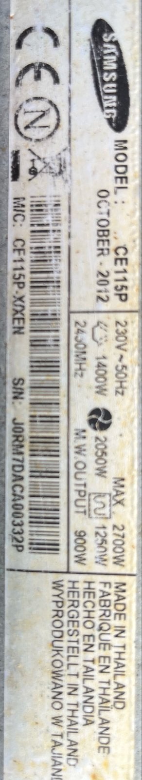 Samsung CE115P combimagnetron - Zilver, 900W, Combimagnetron, Gebruikt, Grill, Ophalen of Verzenden