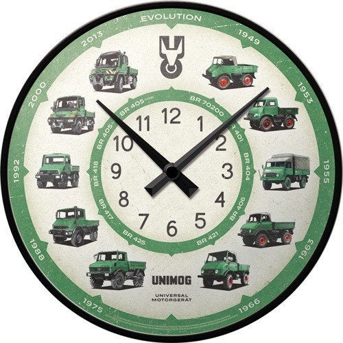 Unimog modellen reclame klok wanddeco wandklok decoratie