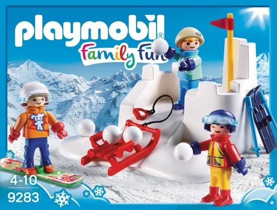 Playmobil 9283 Family Fun Sneeuwballengevecht met doos, Ophalen of Verzenden, Zo goed als nieuw