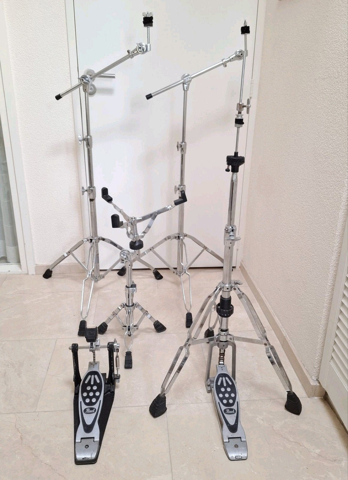 Pearl hardware set / hardwareset Statieven Stands standaards, Muziek en Instrumenten, Instrumentstandaard, Drums of Percussie