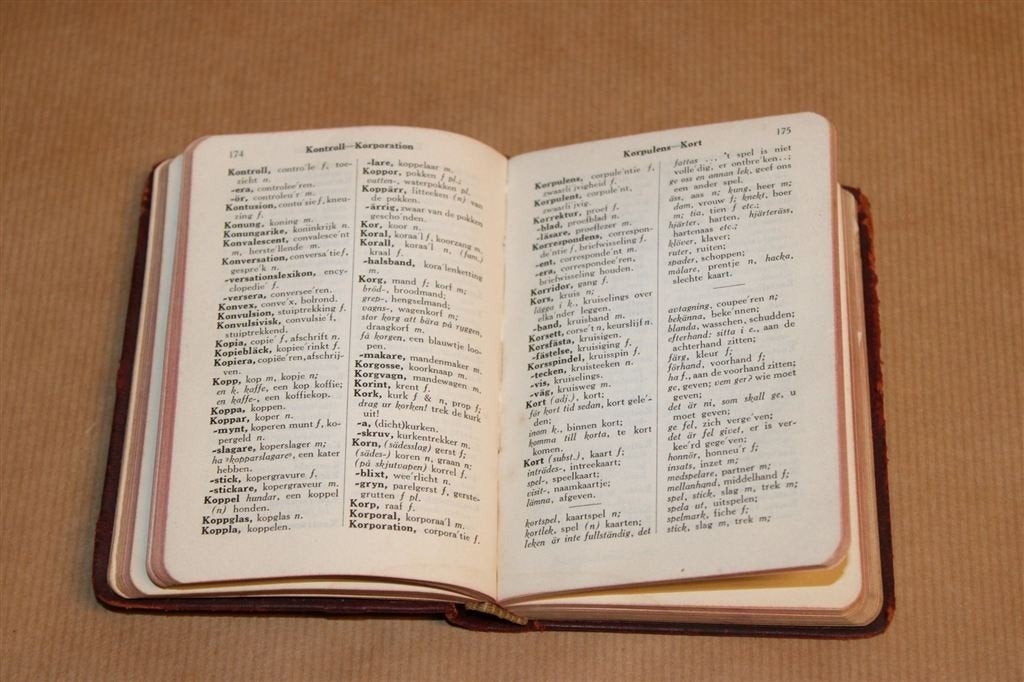 Zweeds-Nederlands Woordenboek — Mini Boekje [Antiek 1928], Ophalen of Verzenden, Gelezen, Van Dale