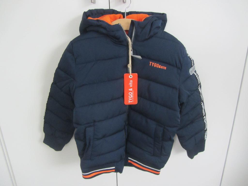 Nieuwe donkerblauwe winterjas Tygo en Vito maat 110-116, Ophalen of Verzenden, Nieuw, Jongen, Jas