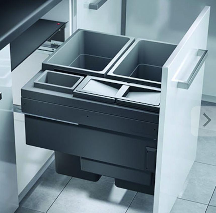 Afvalsysteem Hailo Euro-Cargo-Front 91L Donkergrijs Nieuw, Huis en Inrichting, Woonaccessoires | Prullenbakken, Kunststof, 50 tot 75 cm