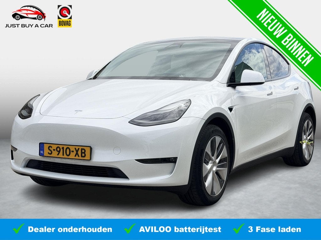Tesla Model Y Long Range AWD 75 kWh SOH 94,9% / 3 Fase / Pan, Auto's, Tesla, Stof, Gebruikt, 495 min, Met garantie (alle)
