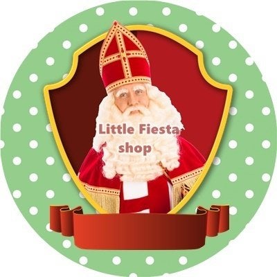 lf1079 icing frosting sinterklaas 19cm eetbare taart print, Ophalen of Verzenden, Nieuw, Taarten, Versiering