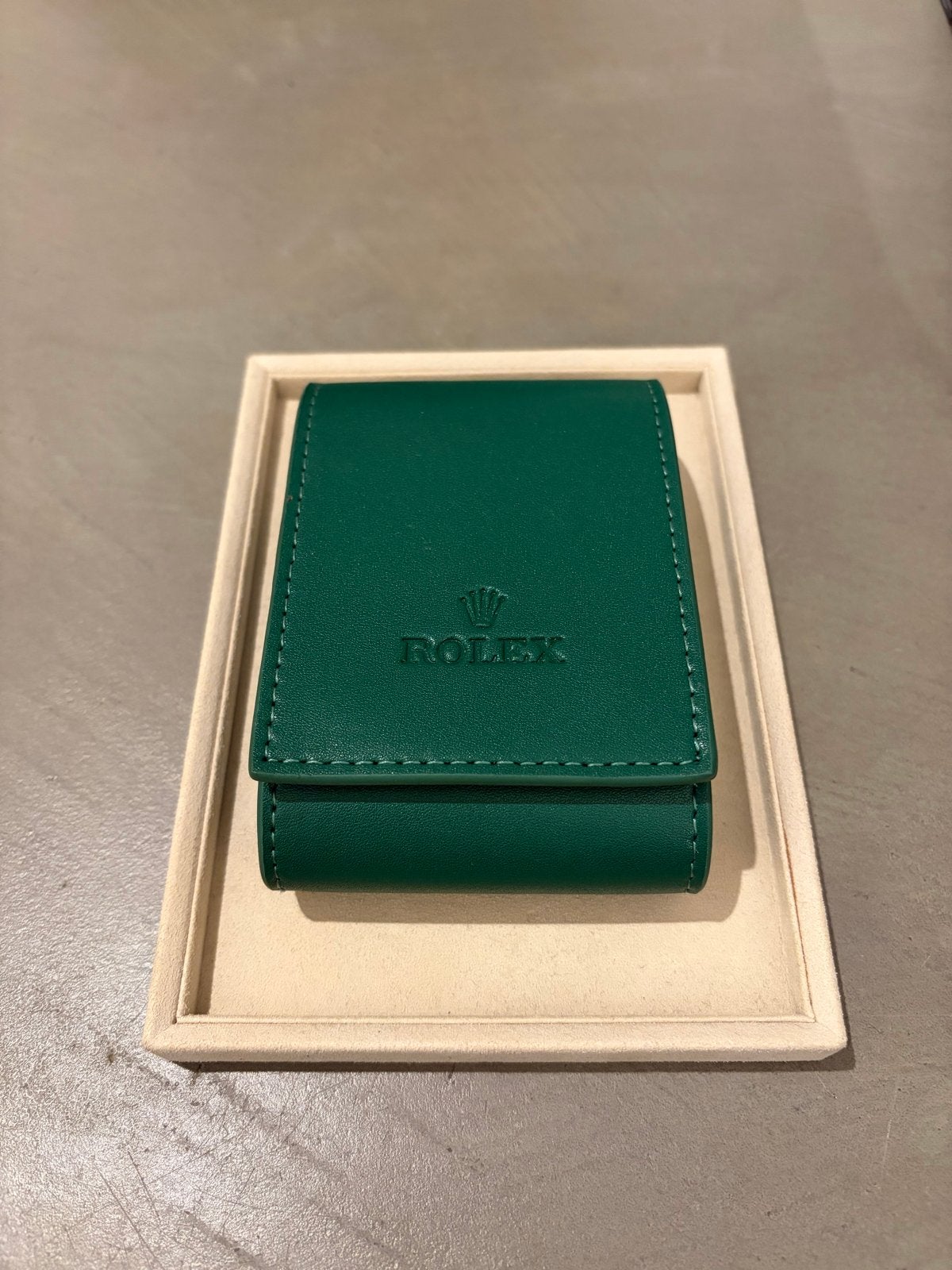 Rolex Pouch CPO/AD Gift  - Groen Leer, Ophalen of Verzenden