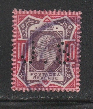 Engeland 1902 - Edward VII met Perfin JS, Ophalen, Gestempeld