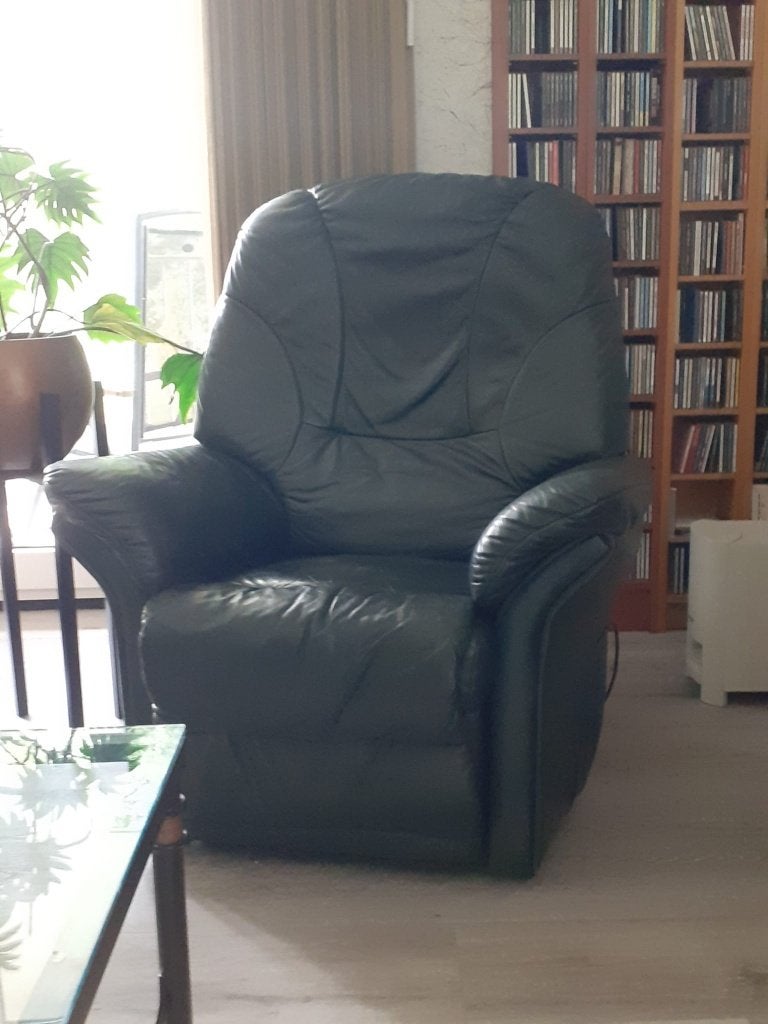Fauteuil, Ophalen, Gebruikt, Leer, 75 tot 100 cm