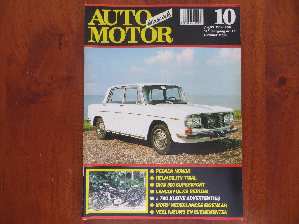Auto Motor Klassiek 10 1995 Lancia Fulvia Berlina, DKW 500, Boeken, Ophalen of Verzenden, Nieuw, Overige merken