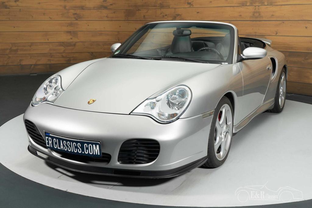 Porsche 911 Turbo Cabriolet | 2004, Auto's, Zwart, Cabriolet, Leder, Bedrijf
