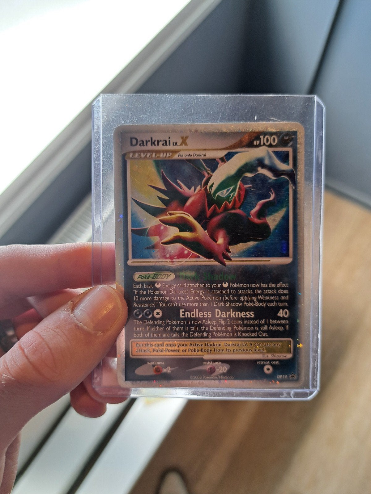 Darkrai LV.X Pokémon kaart - Zeldzaam en in goede staat, Ophalen of Verzenden, Zo goed als nieuw, Losse kaart, Foil