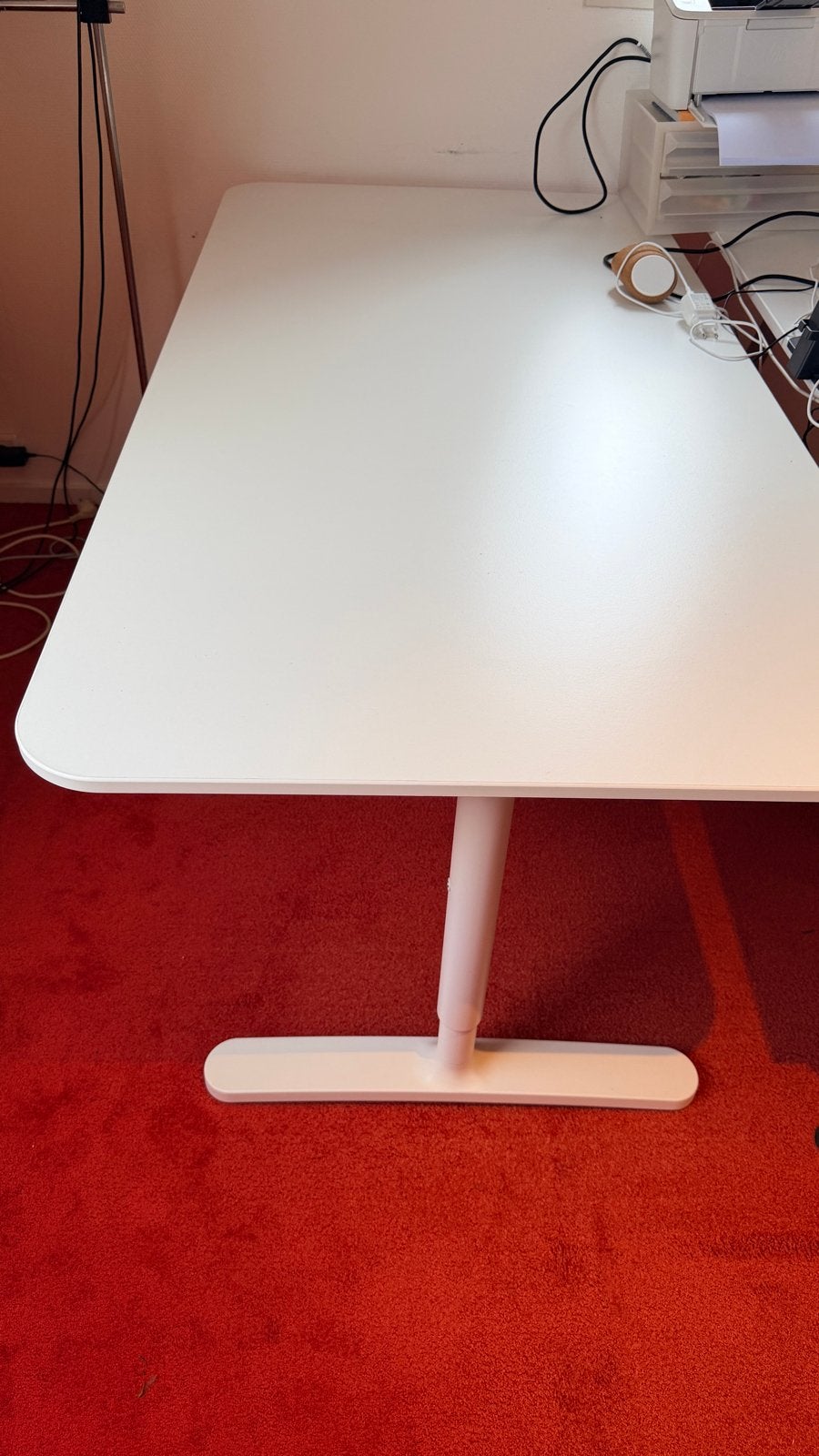 IKEA Bureau 160x80 cm - Hoogte Verstelbaar & Kabelgoot, Huis en Inrichting, Bureaus, Ophalen, 160 cm, Zo goed als nieuw, IKEA