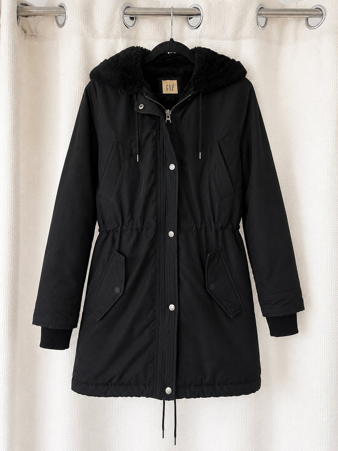 Gap winterjas / parka XS, Ophalen of Verzenden, Zo goed als nieuw, Maat 34 (XS) of kleiner, Zwart