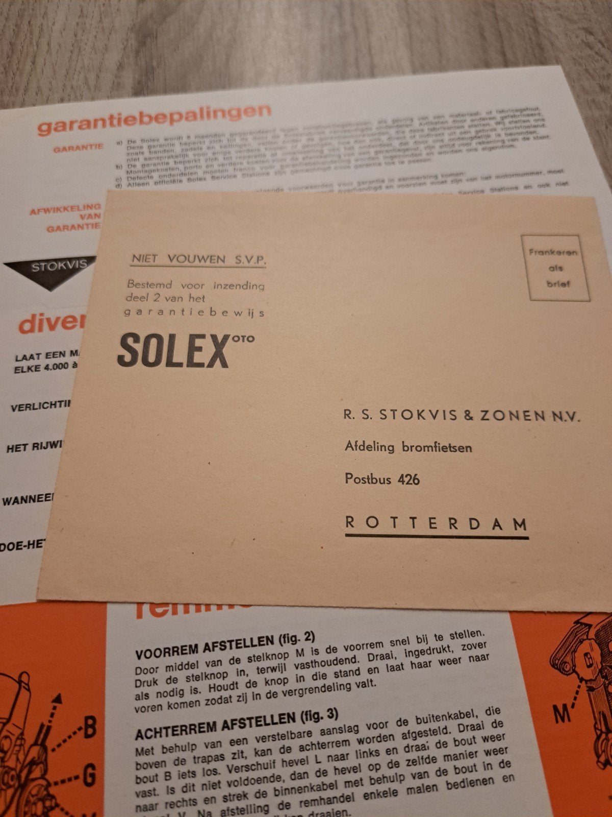 " SOLEX "  Origineel Garantie bewijs., Ophalen of Verzenden, Gebruikt
