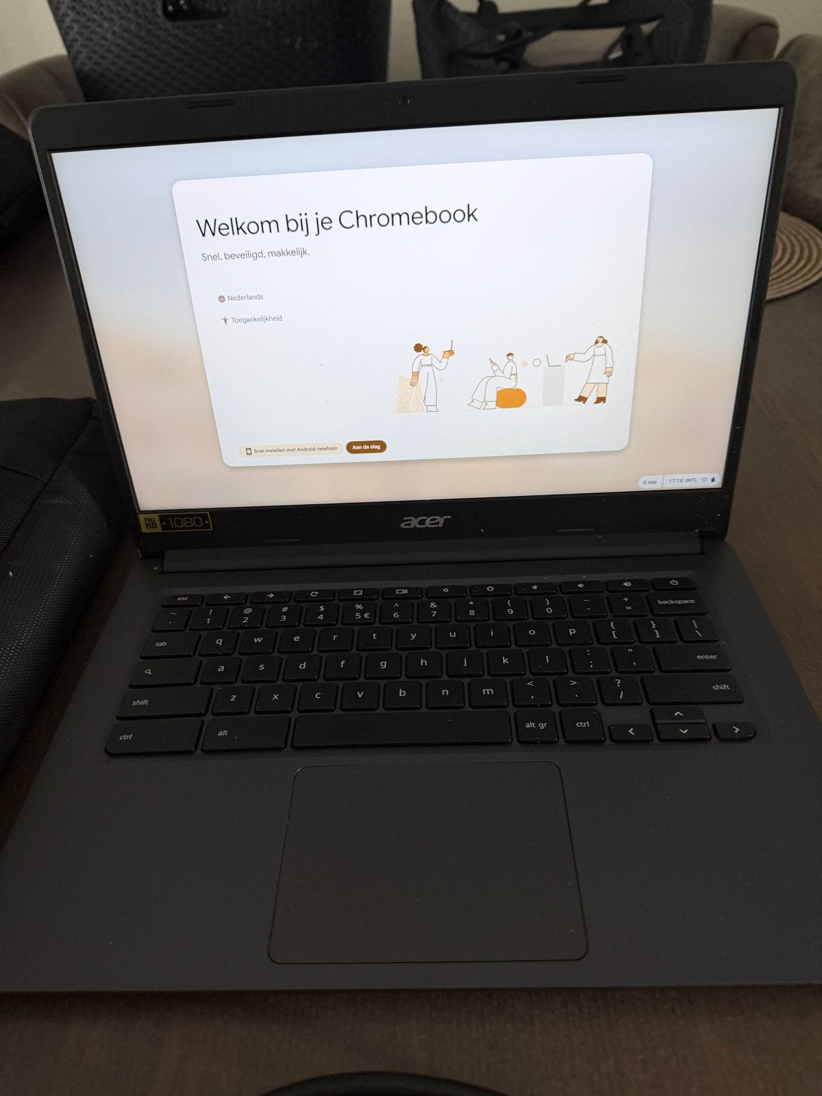 Acer Chromebook C933 met tas, oplader, touchscreen en sim, Ophalen, 14 inch, 64 GB, Touchscreen