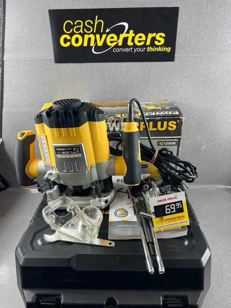 Powerplus X0910 Bovenfrees in koffer | Nieuw | 408303, Doe-het-zelf en Verbouw, Gereedschap | Freesmachines, Gebruikt, Elektrisch