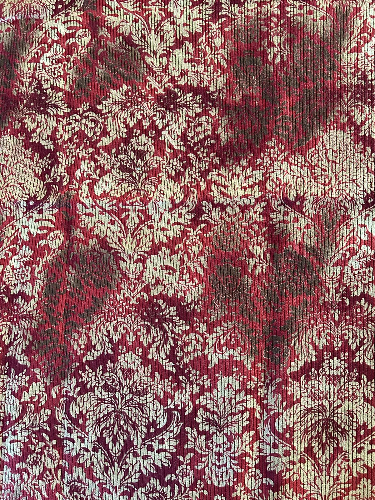 Rood goud corduroy achtige lapje, Nieuw, Ophalen of Verzenden, Ribstof, Minder dan 30 cm
