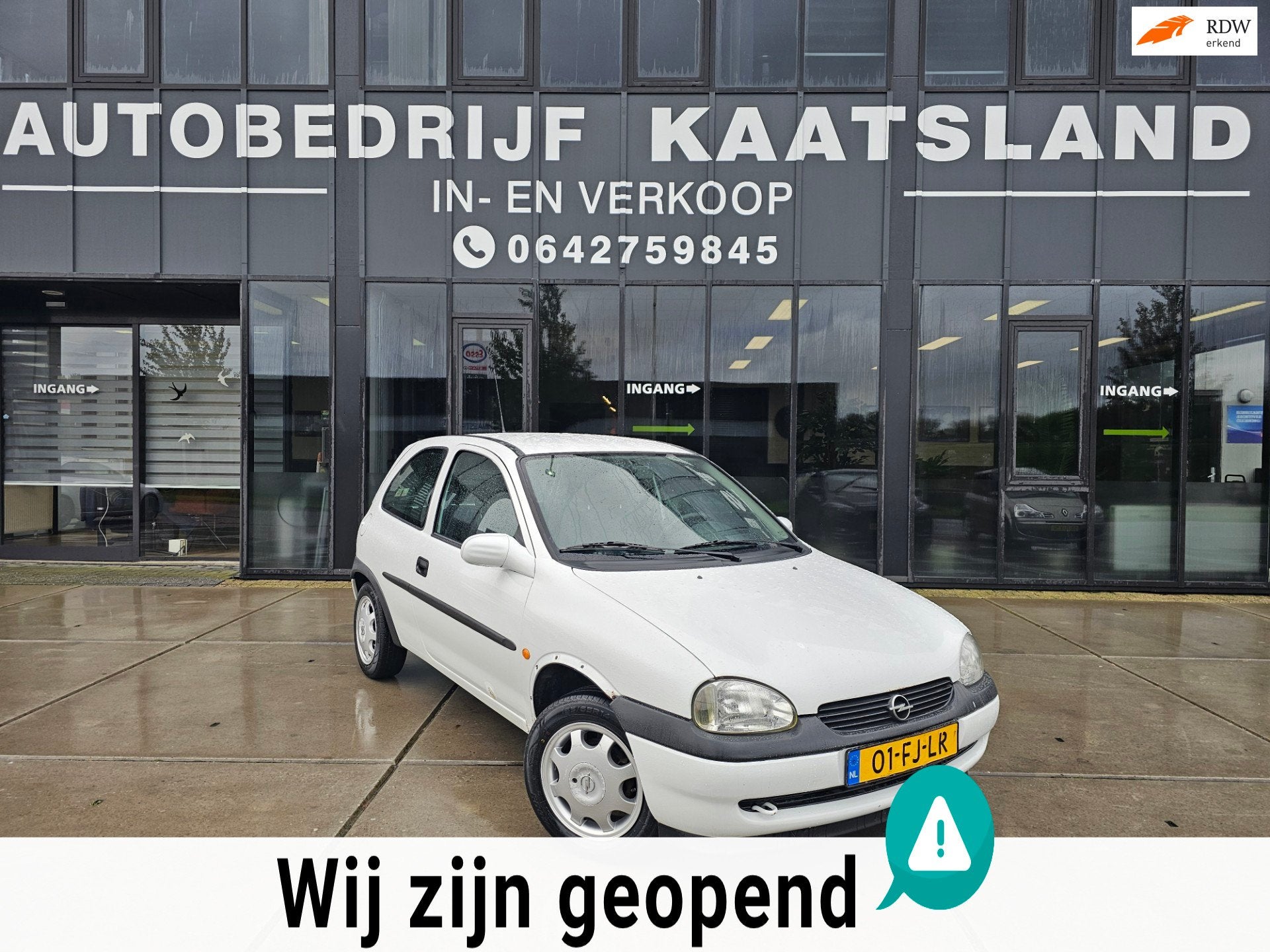 Opel Corsa 1.2i-16V Onyx - Airco - Electr Ramen -, Gebruikt, Zwart, 850 kg, Wit