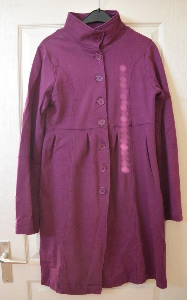 Lange paarse vest-jas met knopen merk: ZOU / Large, Maat 38/40 (M), ZOU, Paars, Ophalen of Verzenden