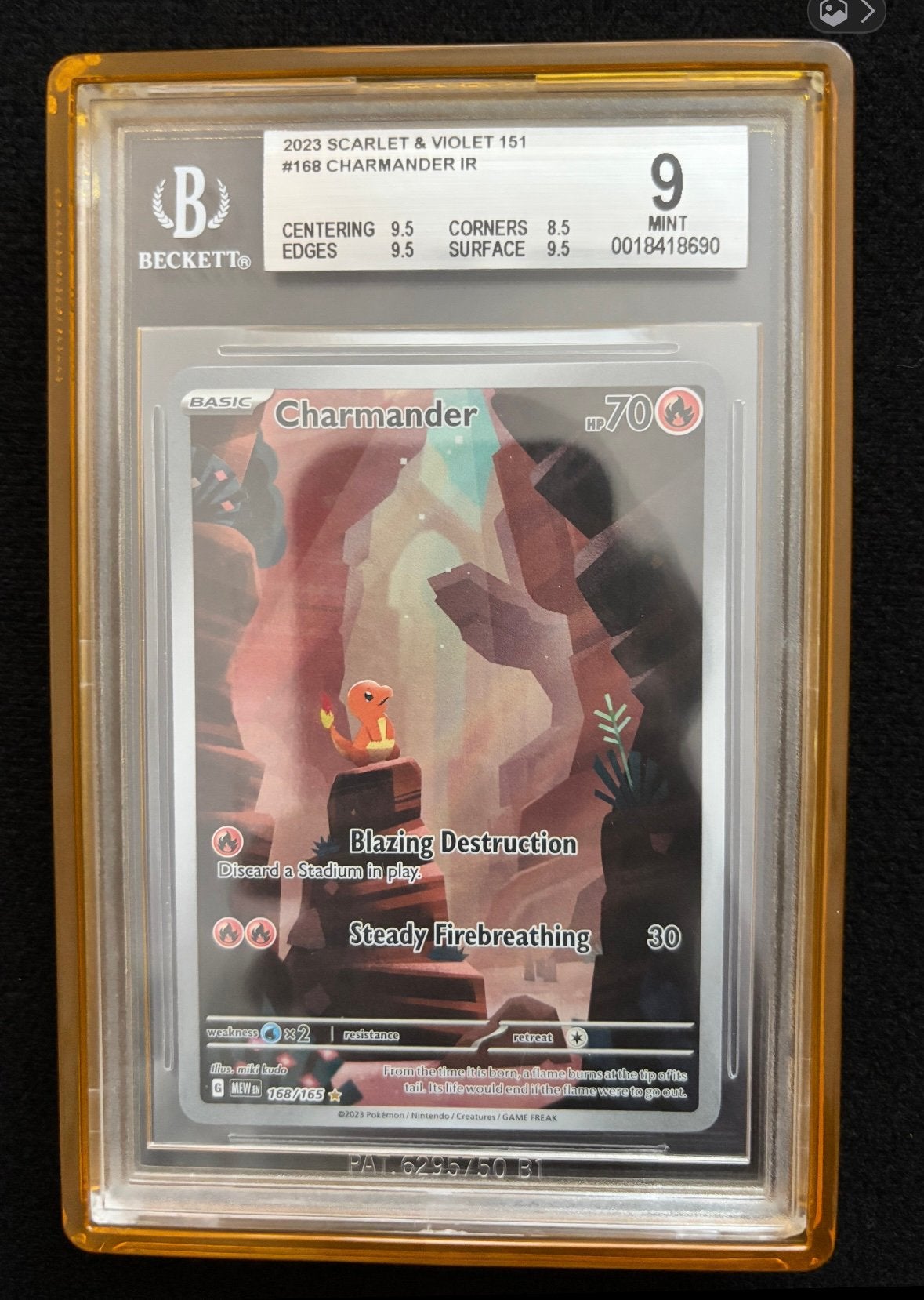 Charmander 168/165 beckett 9, Hobby en Vrije tijd, Verzamelkaartspellen | Pokémon, Ophalen of Verzenden, Zo goed als nieuw