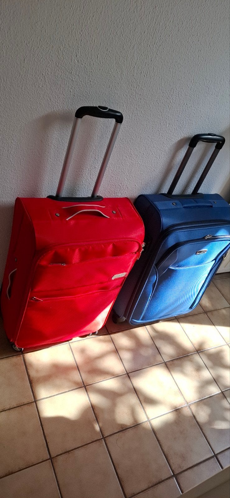2 reiskoffers zgan, Ophalen, Zo goed als nieuw, Overige materialen