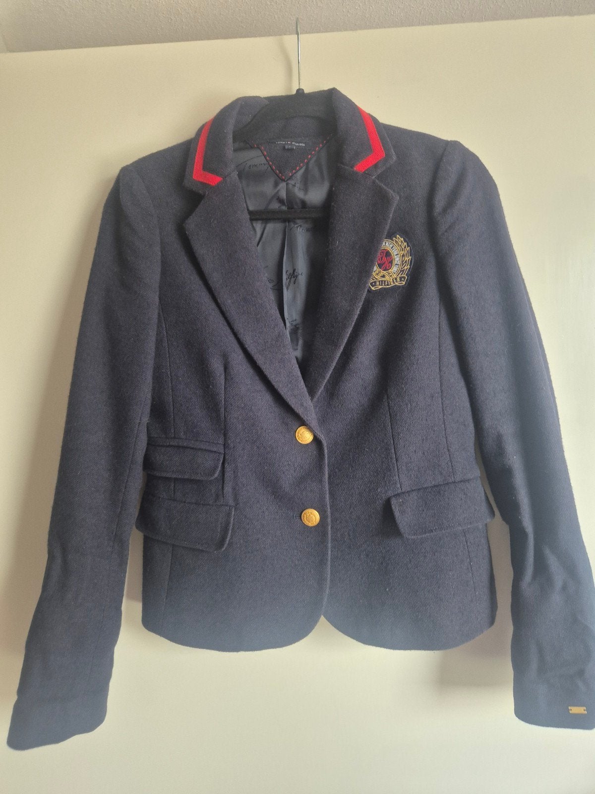 Tommy Hilfiger marineblauwe blazer jasje colbert, Blauw, Ophalen of Verzenden, Jasje, Maat 36 (S)