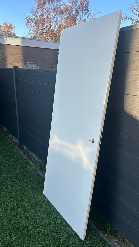 Opdekdeur links 201,5 x 83, Doe-het-zelf en Verbouw, Deuren en Horren, Ophalen, 80 tot 100 cm, Binnendeur, Zo goed als nieuw