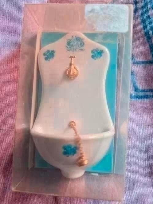 Mini Mundus Delfts Blauw Wasbakje Wastafel Miniatuur, Ophalen of Verzenden, Nieuw, Overige typen