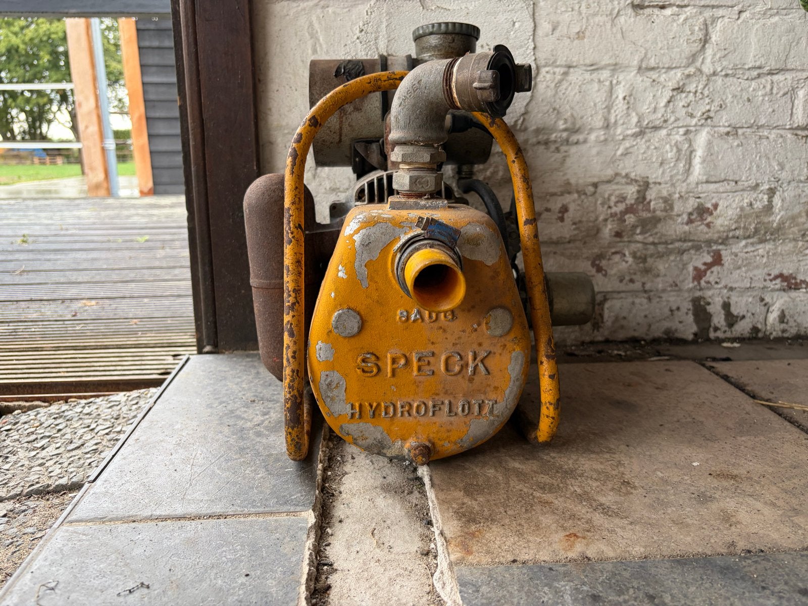 Oude Speck Hydroflott pomp - Fichtel & Sachs motor, Ophalen, Gebruikt, Handmatig