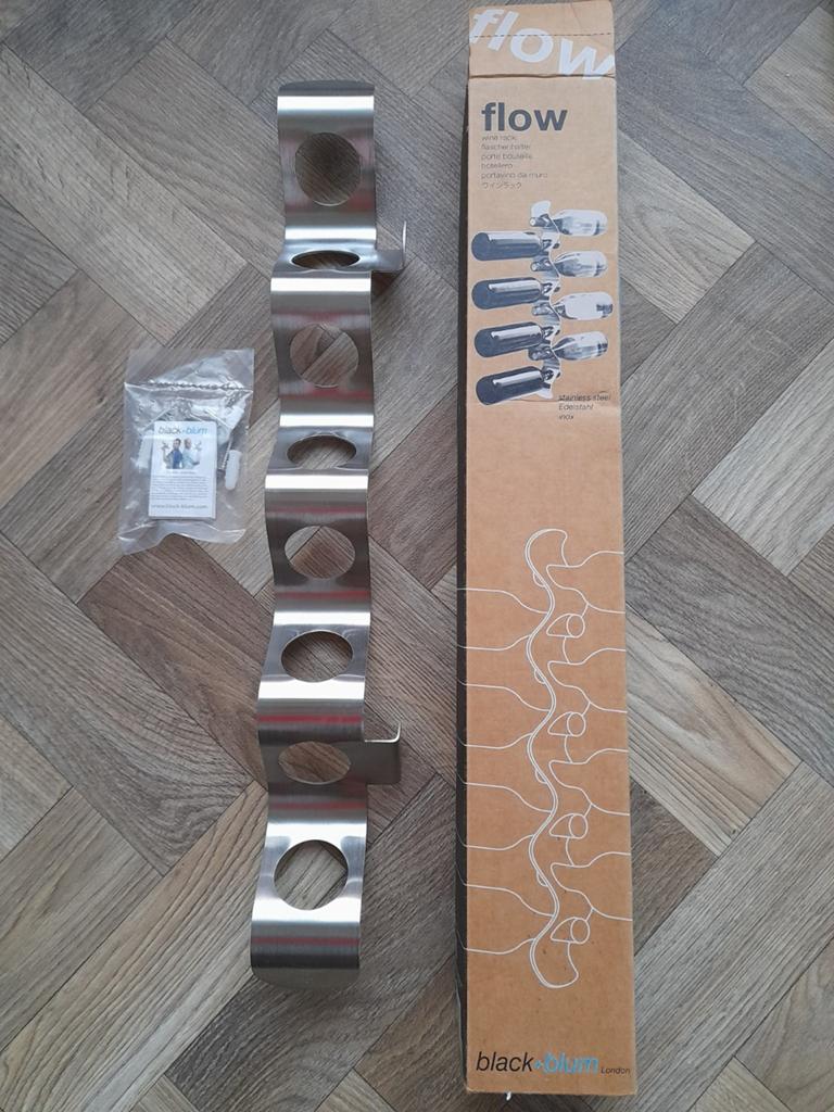 Design wand wijnrek Black & Blum "Flow", Ophalen of Verzenden, Nieuw, Metaal