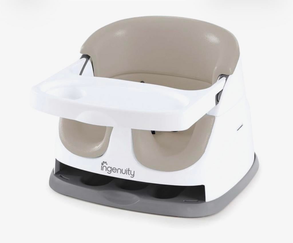 Ingenuity Baby Base 2-in-1 Zitje & Stoelverhoger Cashmere, Ophalen, Zo goed als nieuw, Overige typen, Afneembaar eetblad