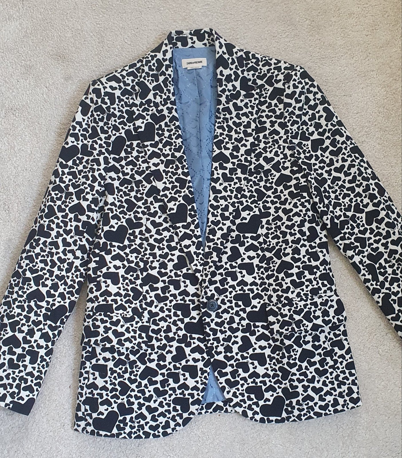 Zadig & Voltaire blazer zwart/wit hartjes XS, Kleding | Dames, Zadig & Voltaire, Meerkleurig, Nieuw, Ophalen of Verzenden