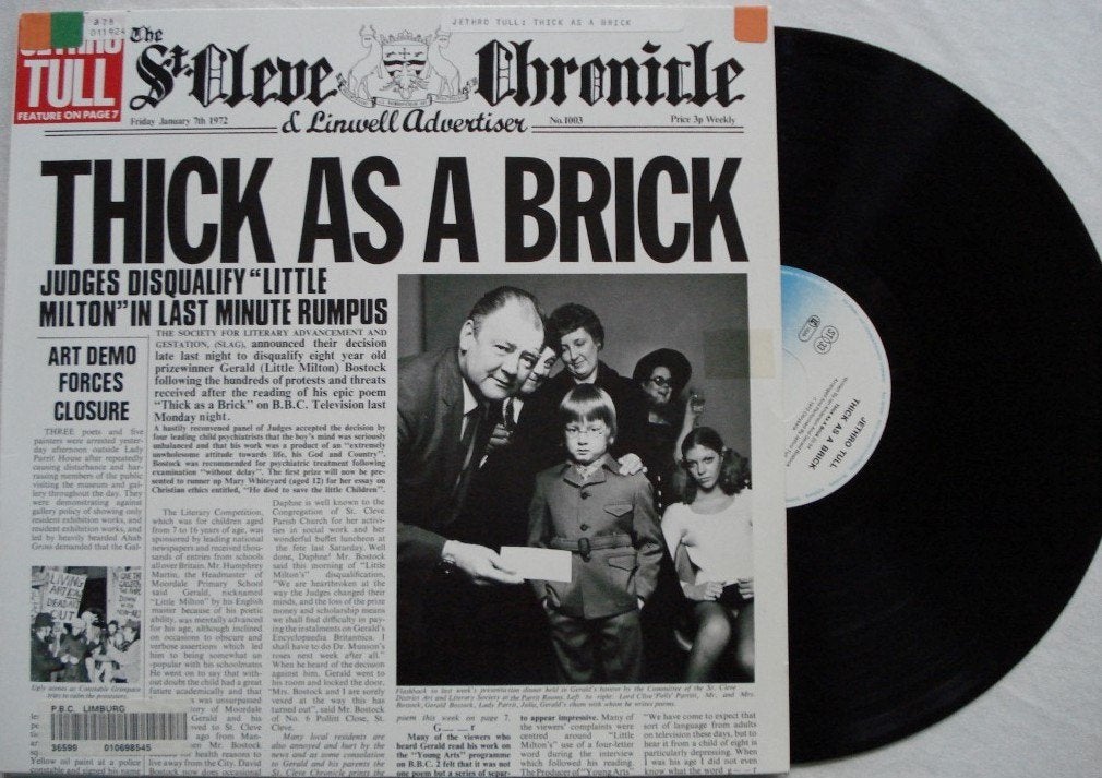 Jethro Tull - Thick as a brick, LP, Gebruikt, Overige genres, Ophalen of Verzenden