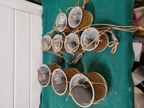 hangbloempotten 9x issa mosterd, Ophalen of Verzenden, 'T Olde Gre-j, Info@toldegrej.nl, Endepoelstraat 20f Didam