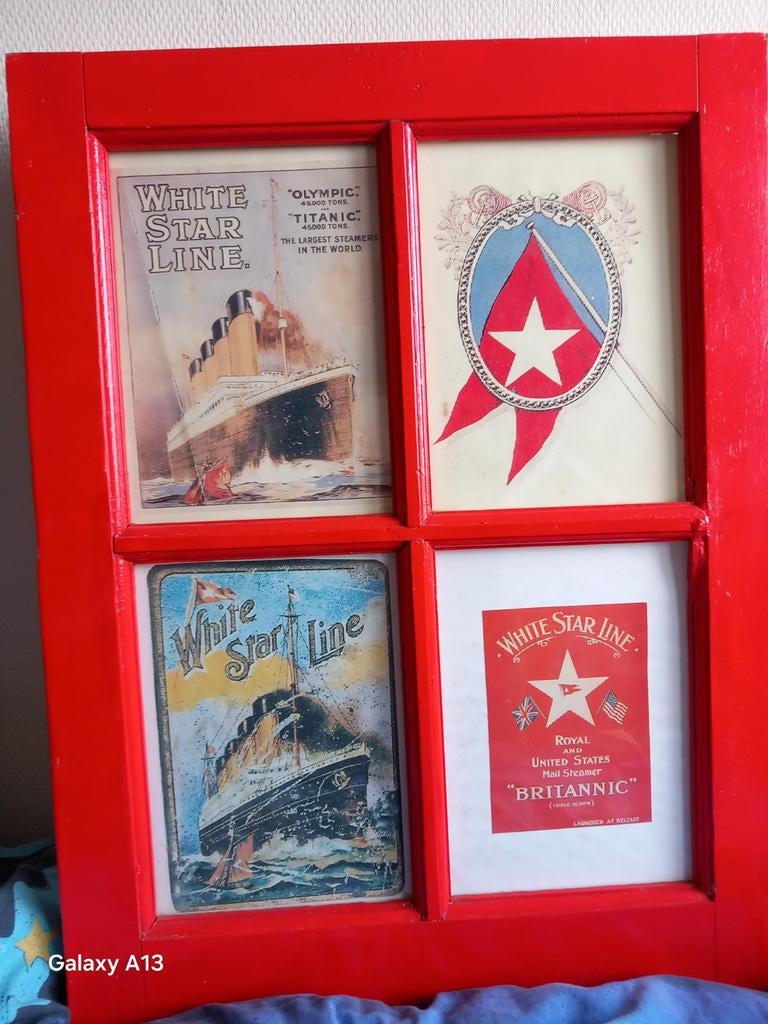 Titanic, Olympic & Britannic lijst met verlichting, Huis en Inrichting, Woonaccessoires | Lijsten, Gebruikt, 50 tot 75 cm, Ophalen of Verzenden
