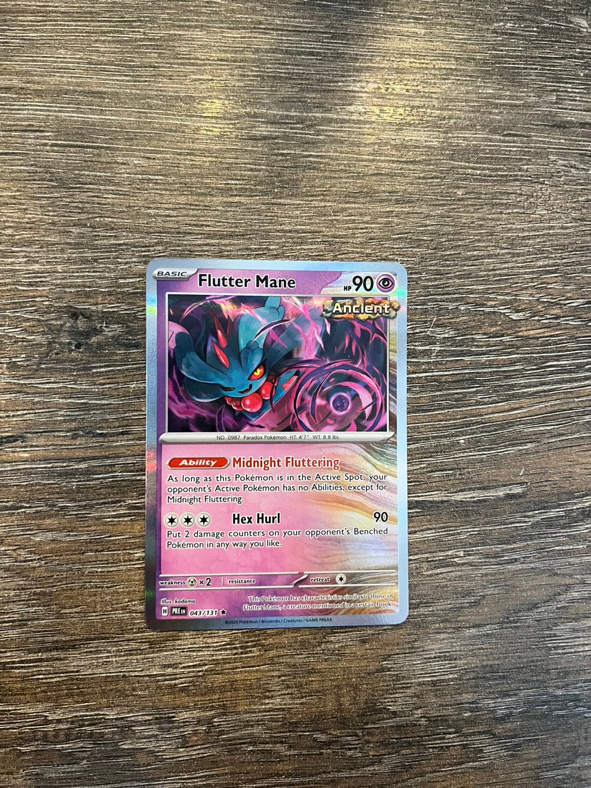 Flutter Mane PRE 043/131 holo, Ophalen of Verzenden, Zo goed als nieuw