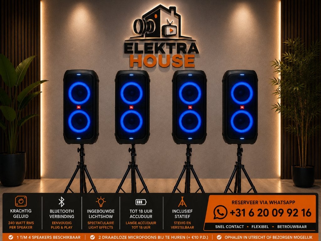 JBL PartyBox 320 Huren Utrecht | JBL Speaker Verhuur, 150 watt of meer, JBL, Support@jbl.com, Nieuw