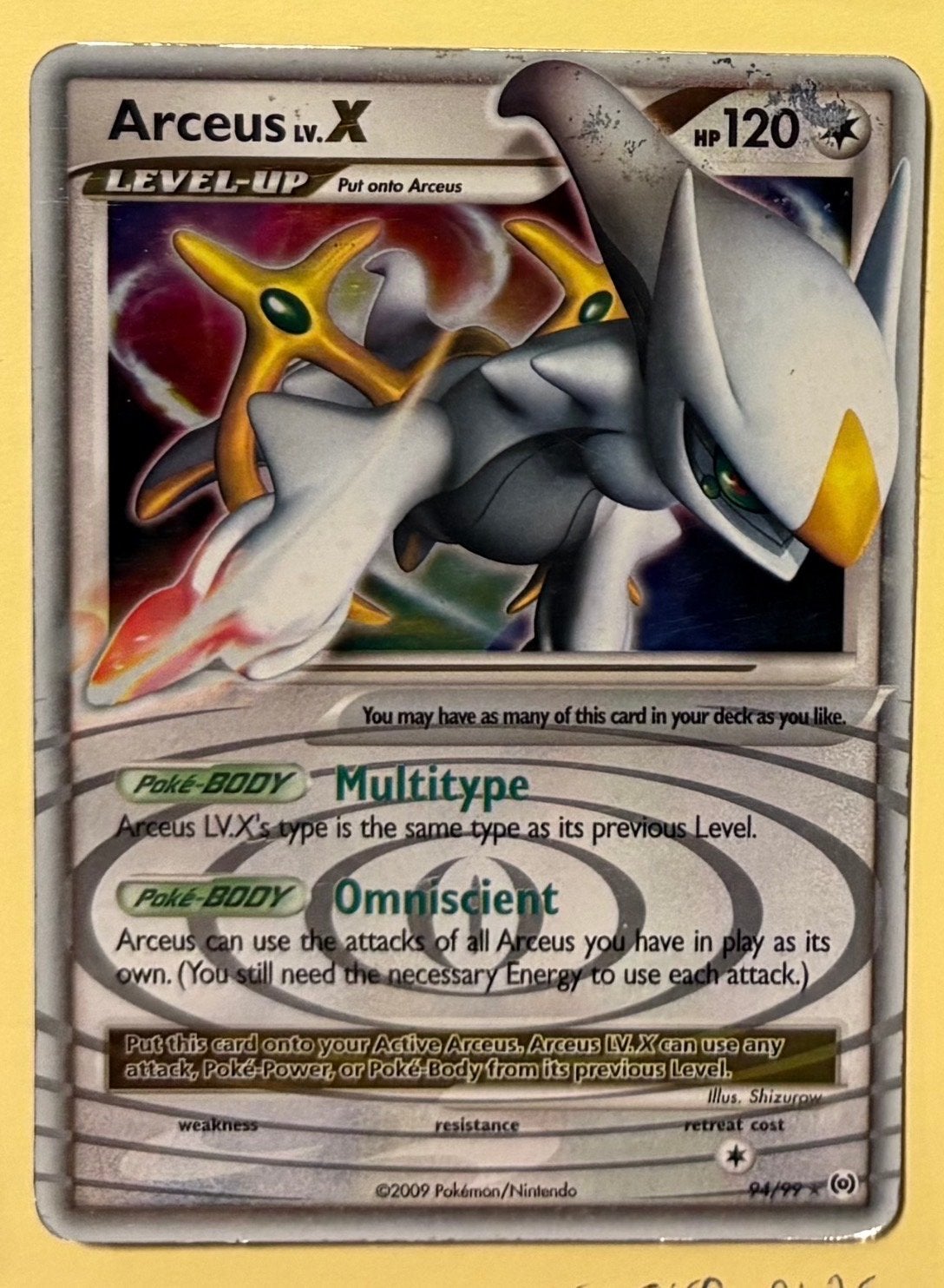 Pokémon Kaart Arceus 94/99, Ophalen of Verzenden, Gebruikt, Losse kaart